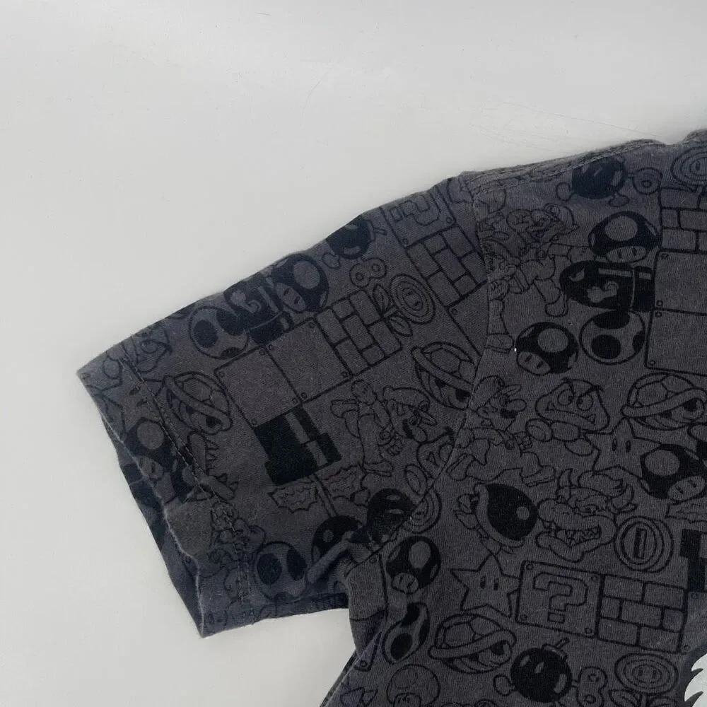 Old Navy Gender Neutral Kid’s Super Mario Graphic Printed Short Sleeve Tee Sz 8